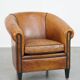 Sheep leather club chair with patina