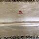 Paire de serviettes nid d'abeille, monogramme M