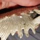Silver metal peacocks couple