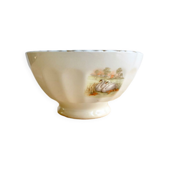 Vintage rib bowl "swan"