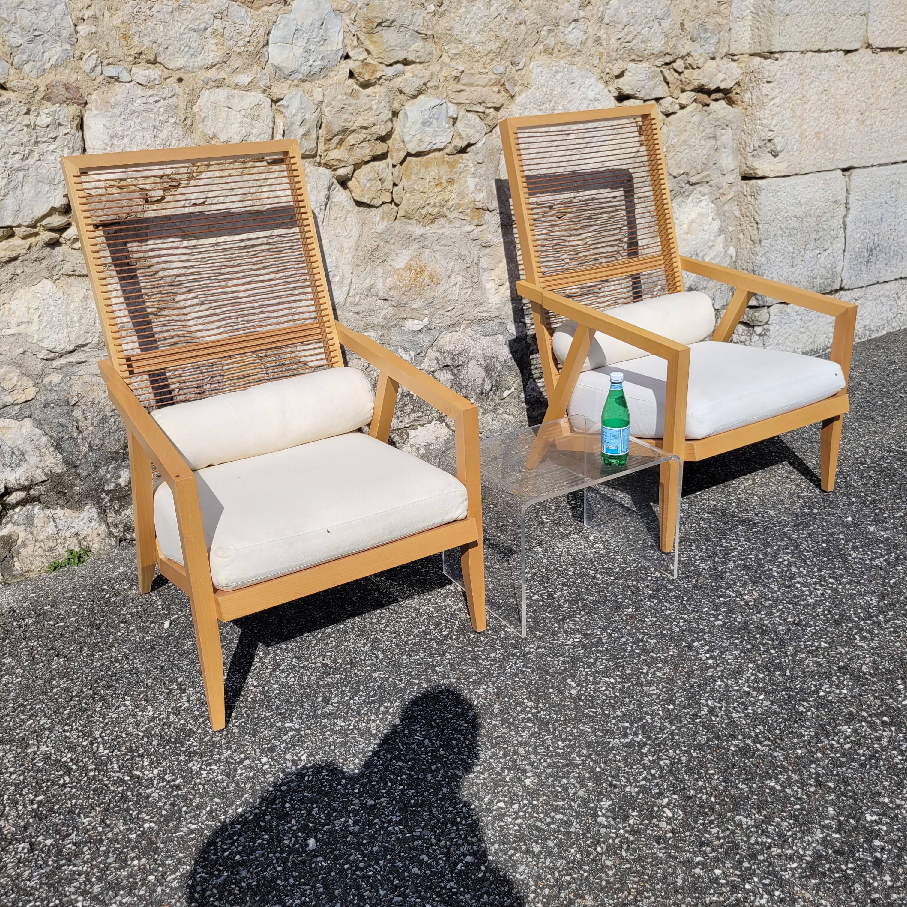 Pair of vintage armchairs by Franco Bizzozzero for Pierantonio Bonacina
