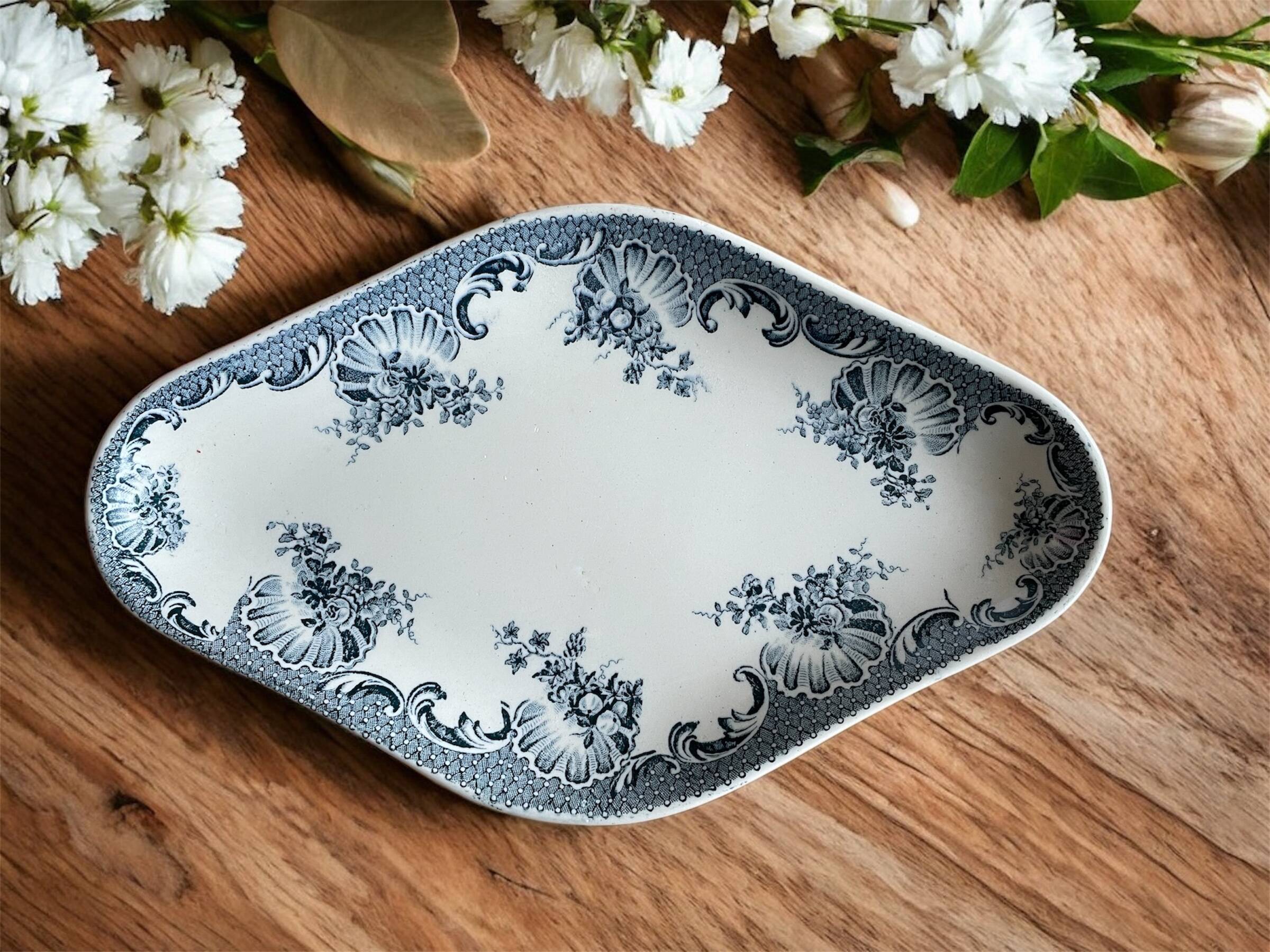 Antique butter dish in Saint-Amand earthenware (Nord)