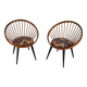 Pair of Yngve Ekström Circle Chairs for Swedese, Sweden 1950s – Original Up