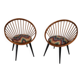 Paire de chaises Circle d'Yngve Ekström pour Swedese, Suède, années 1950 – Original Up