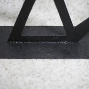 Steel sculpture, black, 1970s.