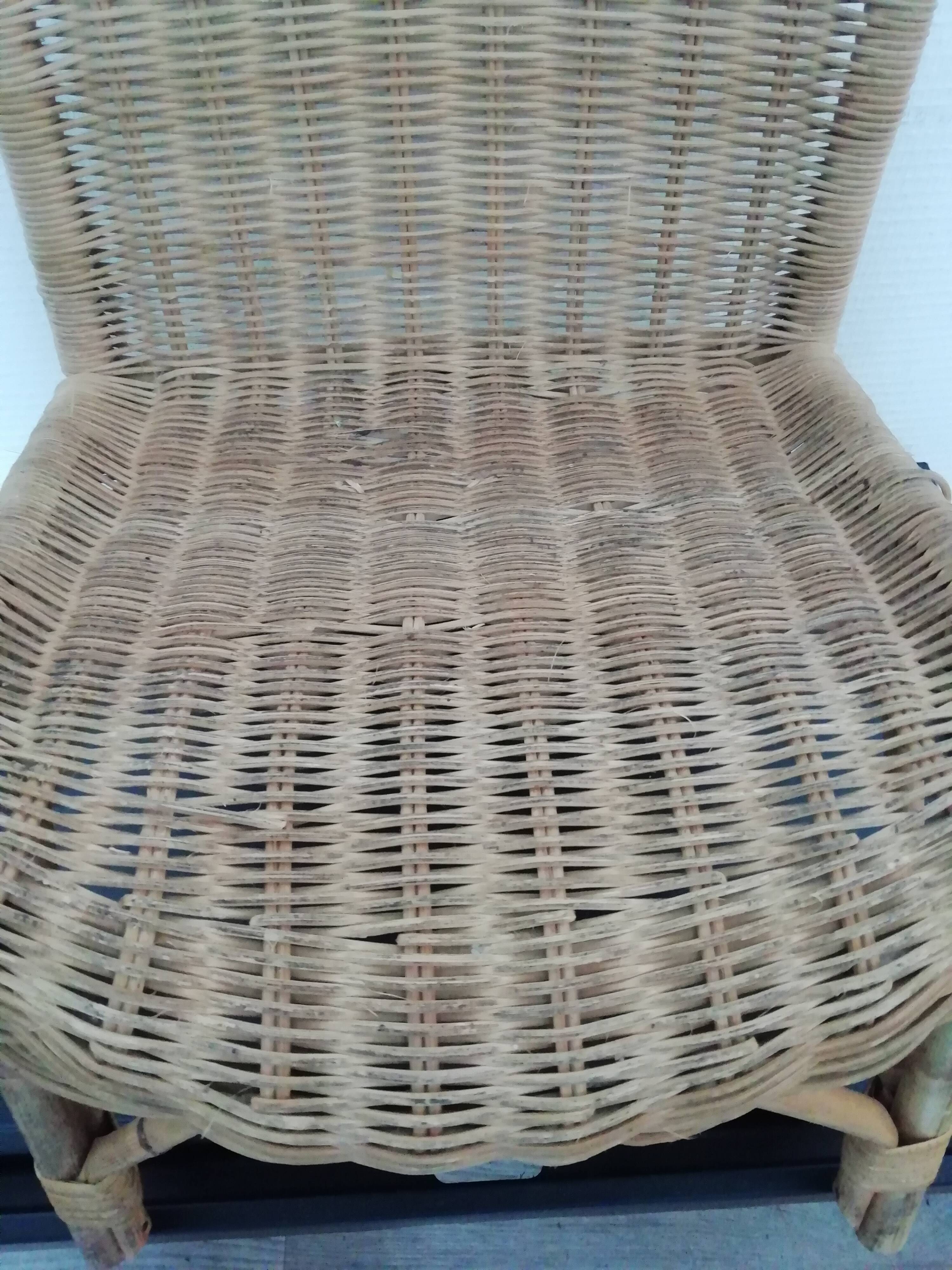 Former children's chair rattan 1960