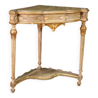 Encoignure italienne laquée du XXe siècle de style Louis XVI