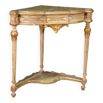 Encoignure italienne laquée du XXe siècle de style Louis XVI