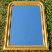 Miroir Louis-Philippe ancien doré patiné