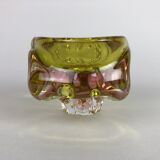 Bohemian art glass bowl/ashtray by josef hospodka, 1960's