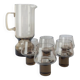 Smoked 70s carafe and glass set