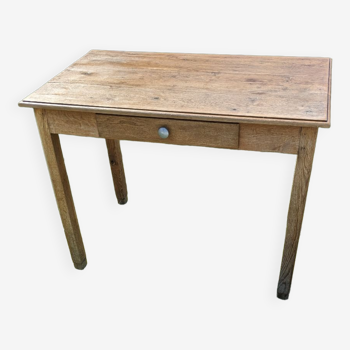 Table, wooden desk with drawer