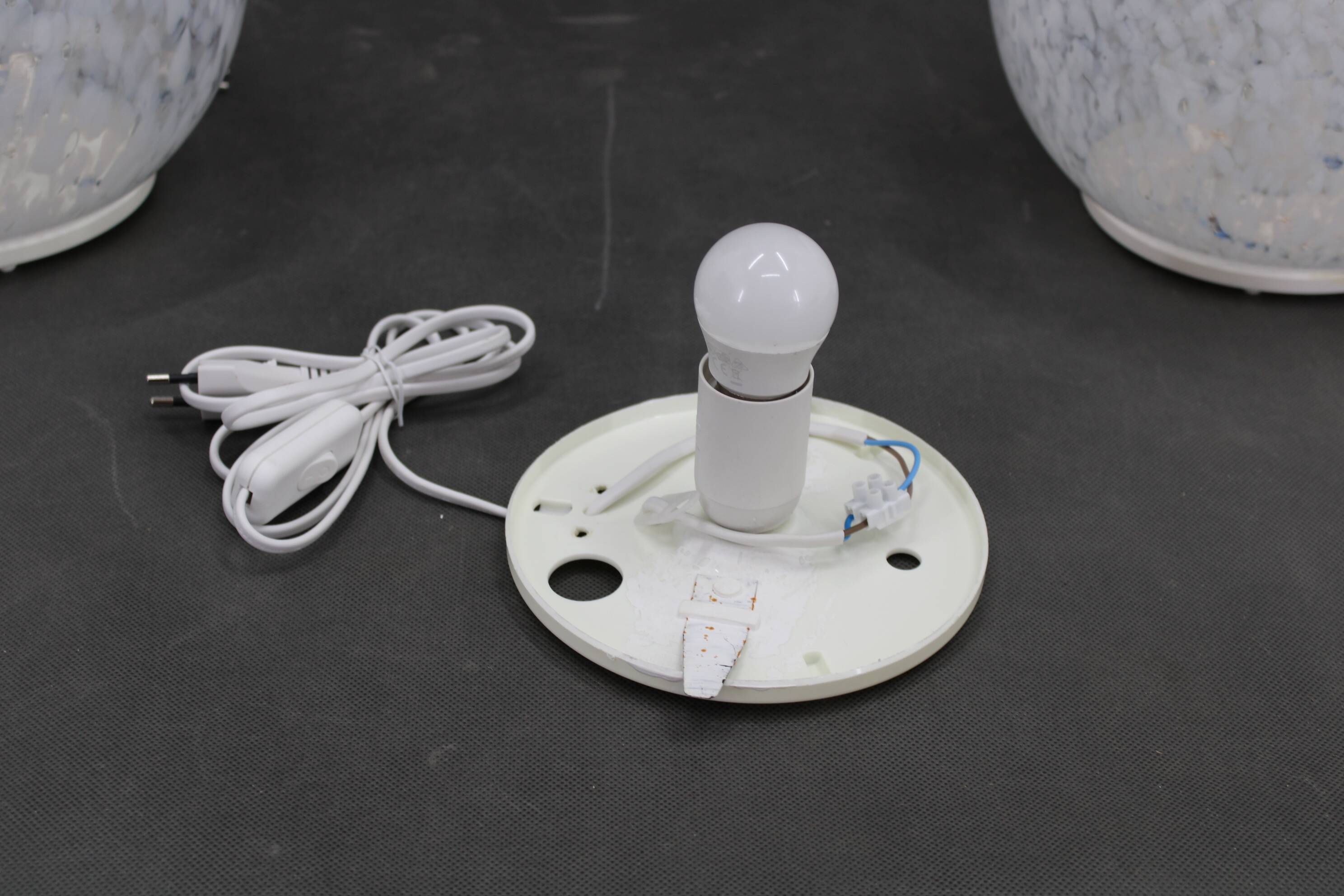 1980s Glass Globe Table Lamp , 3items available