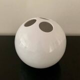 Vase Sphérique • Bowling • Porcelaine Vitrifiée •  Enzo Bioli • Il Picchio • 1970