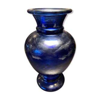 Blue glass vase