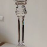 Set of 12 stemmed cut crystal liqueur glasses