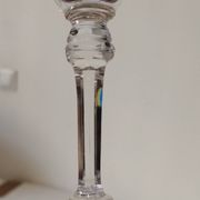 Set of 12 stemmed cut crystal liqueur glasses