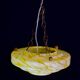 Pendentif Art Déco en verre de Murano jaune, 1950