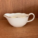 Service of 53 pieces of plates and dishes by Villeroy & Boch in cream and gold, model Saar.