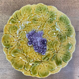 6 dessert plates in Sarreguemines barbotine.