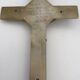 Vintage onyx stone wall crucifix and gold metal christ