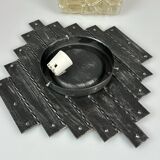 60's 70's Brutalist Wall Lamp Iron & Glass Wall Sconce