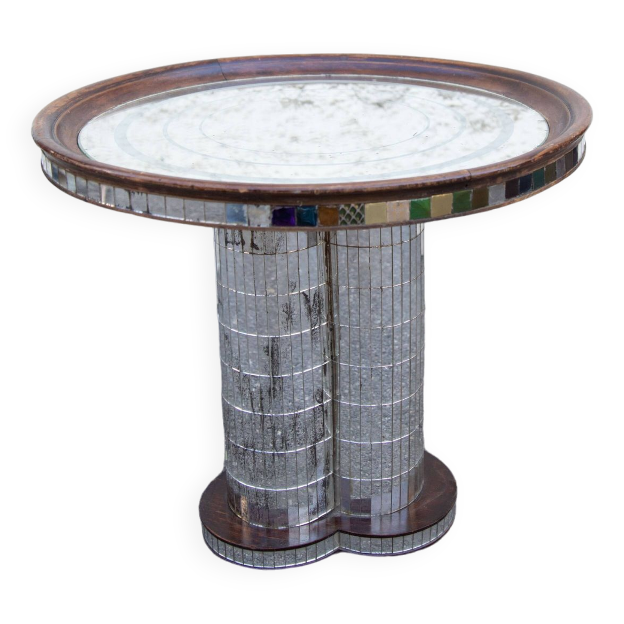 Mosaic mirrored glass coffee table Italy 70