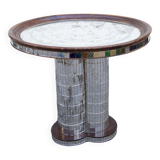 Mosaic mirrored glass coffee table Italy 70