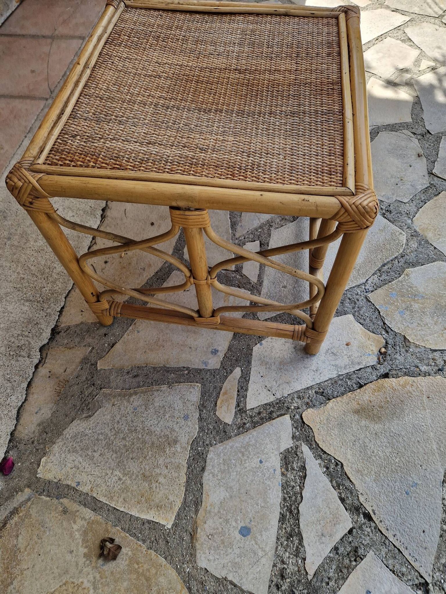 Rattan coffee table
