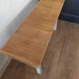 Oak and steel bench