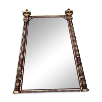 Large antique mirror 144 cm in Empire style - Trumeau or fireplace mirror