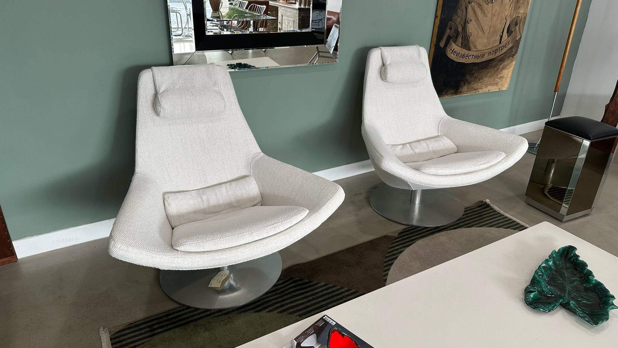 2 B&B Italia armchairs by Jeffrey Bernett