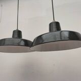 Enameled sheet metal pendant lights