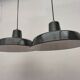 Enameled sheet metal pendant lights