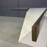 Table basse en travertin et laiton par Artedi, années 1980