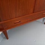 Vintage Scandinavian teak storage corner cabinet from the 60s