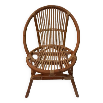 Rattan children's armchair