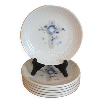 J.Jacques Prolongeau pour Bernardaud Limoges, 6 grandes assiettes modèle Rhéa