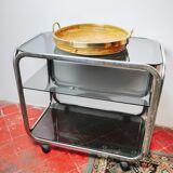 Panier en rotin et laiton, Italie, 1970
