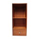 Wall shelf solid wood two niches a vintage drawer