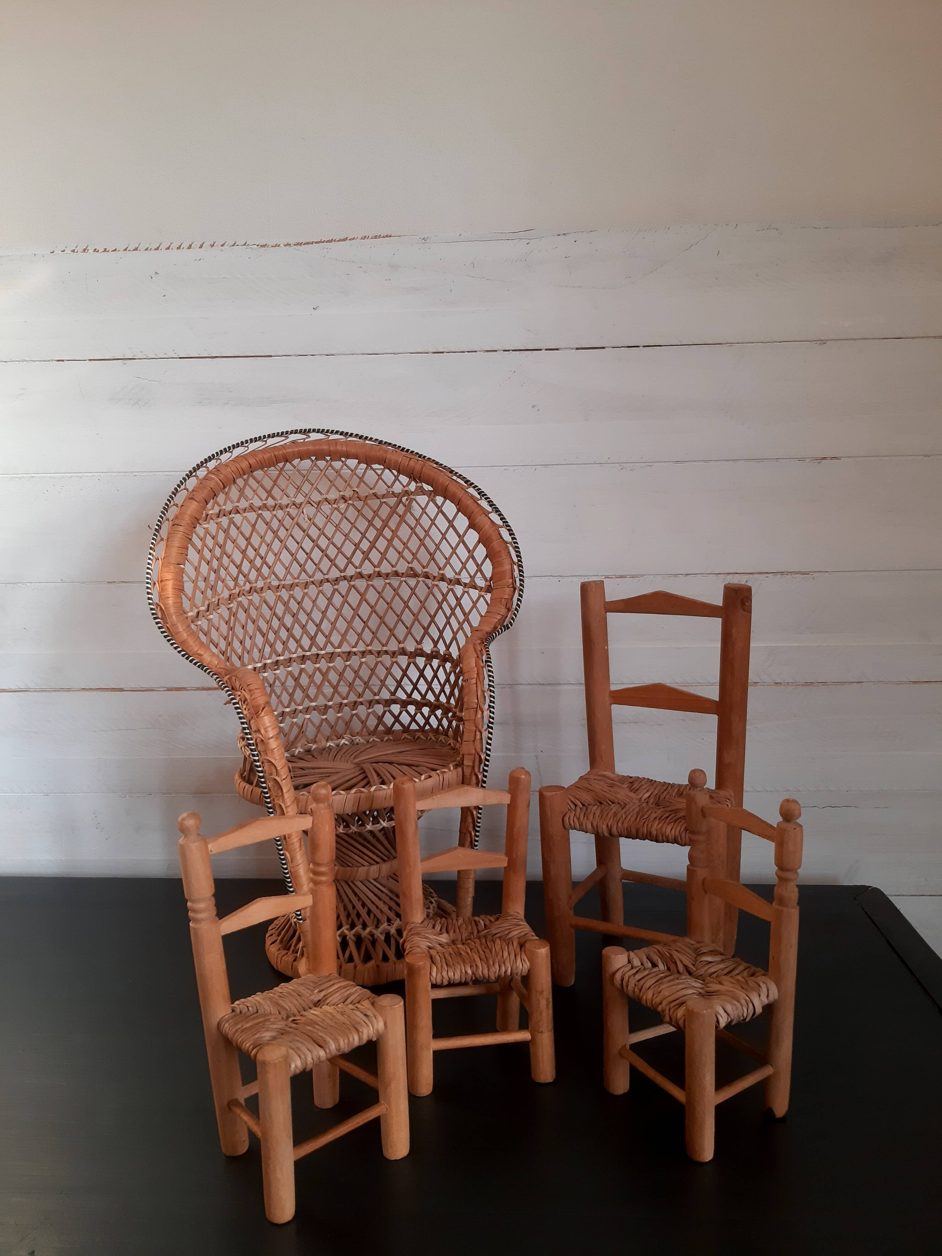 Set of doll chairs