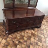 Heal's mahogany dressing table with triptych mirror