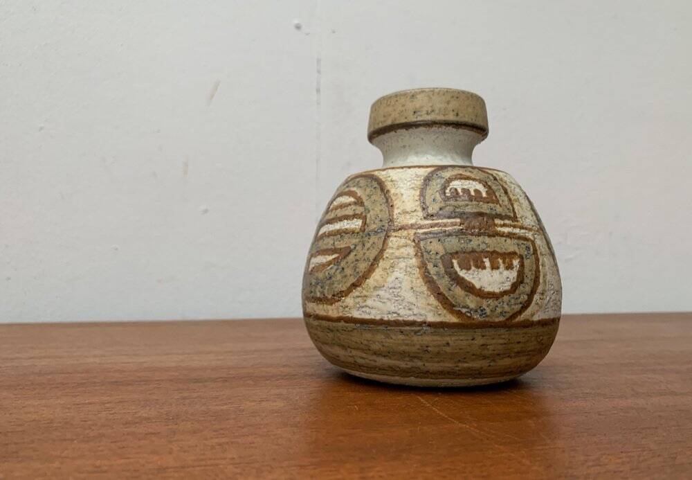 Mid-century Danish ceramic studio vase by Søholm, 1960s.