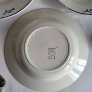 4 Deep Plates in earthenware Moulin des Loups & Hamage model Lucien