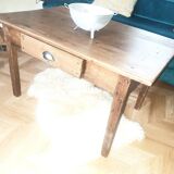 Solid walnut farmhouse coffee table