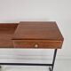 Table console / coiffeuse italienne du milieu du siècle avec des éléments en laiton, années 1950.