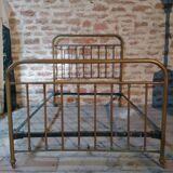 Lit ancien en laiton 204x125