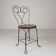Graceful American steel chair for an ice cream shop, 1940s.