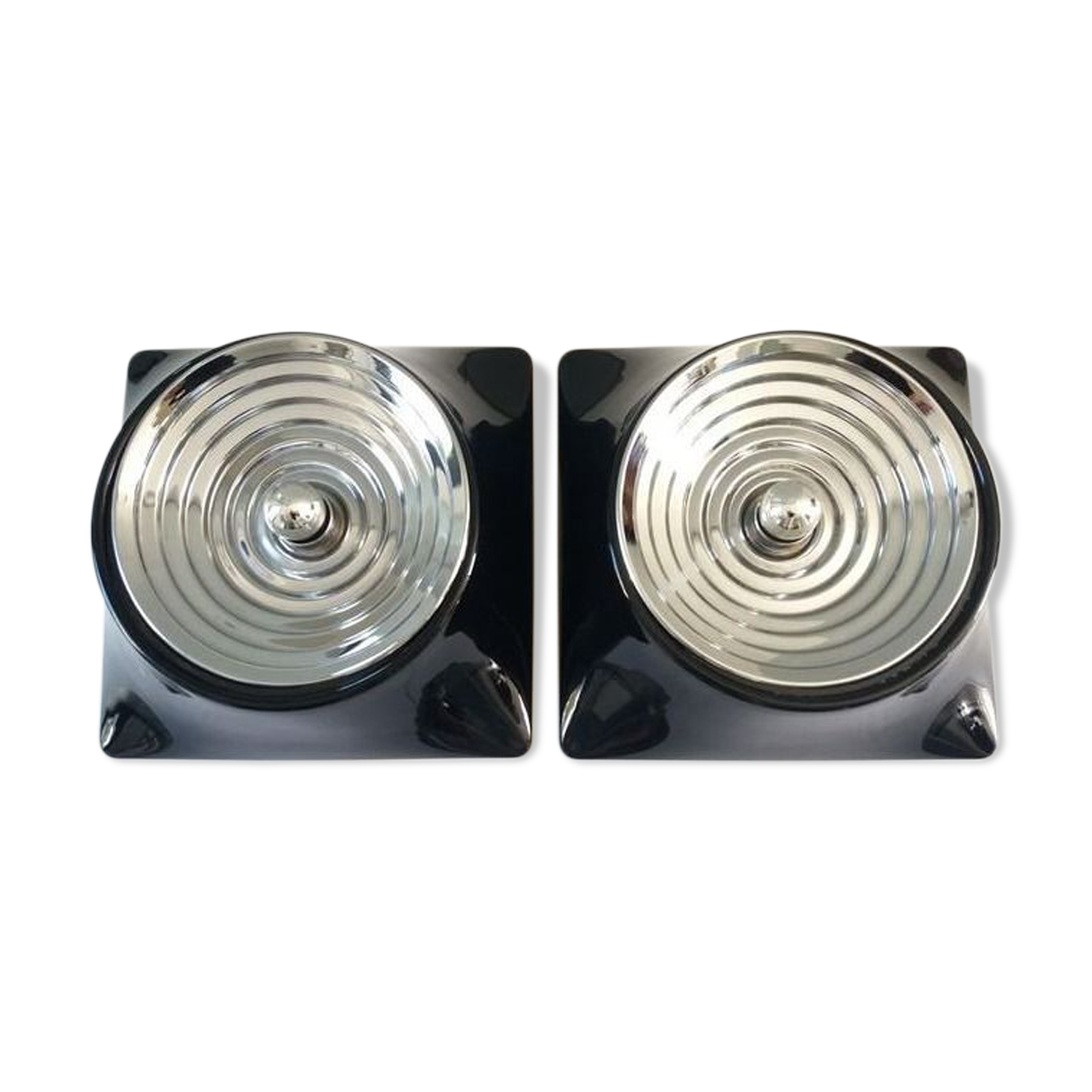 Pair of ceiling lights model 1369 by Studio Nizzoli Associati for Stilnovo