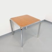 Pierre Paulin vintage square dining table in rosewood and metal